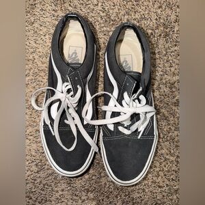 Vans Black and White Canvas Sneakers